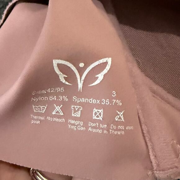 Women's Front Snap Bra 42/95 Pink Padded Comfort Seamless Front Closure Blush - Picture 7 of 7